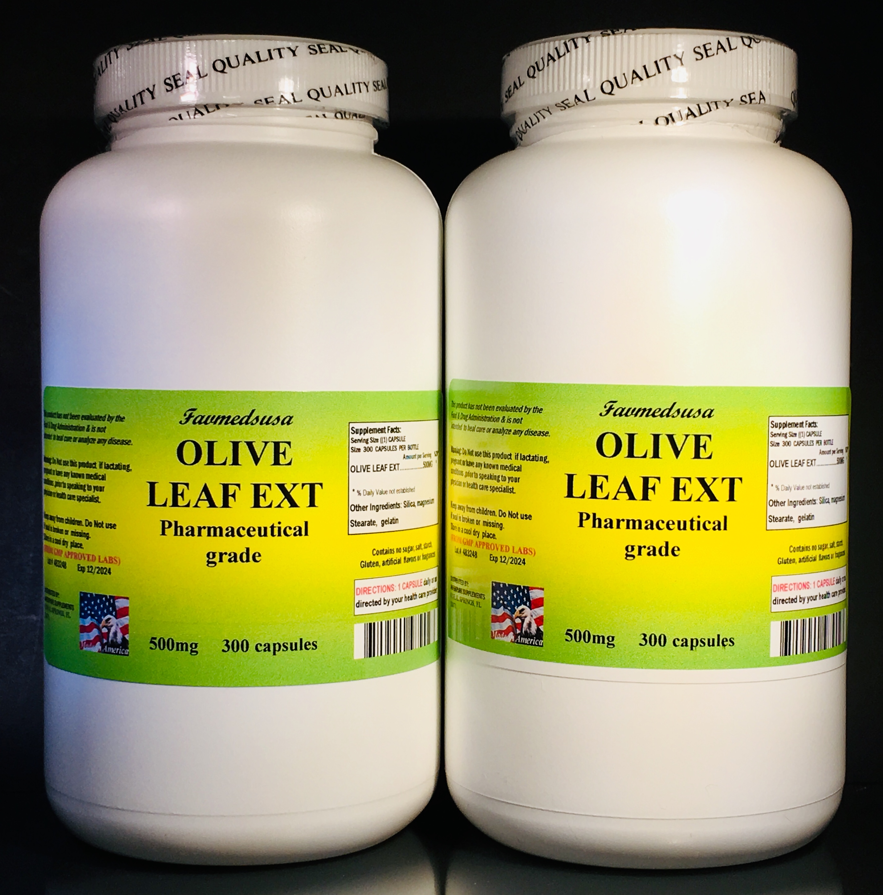 Olive Leaf Extract 500mg - 600 (2x300) capsules